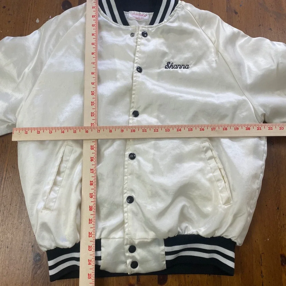 Vintage County Line Cloggers Ohio Satin Bomber Jacket Shanna‎ Retro Women's M